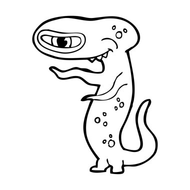 garip canavar karikatür