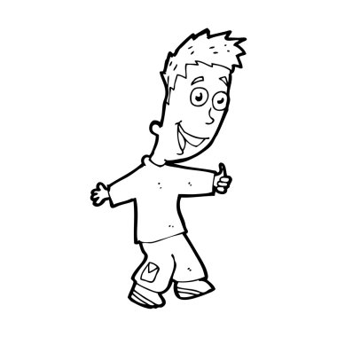 çizgi film olumlu düşünen adam