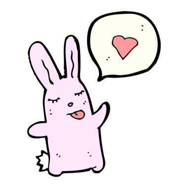 aşk kalp ile pembe tavşan