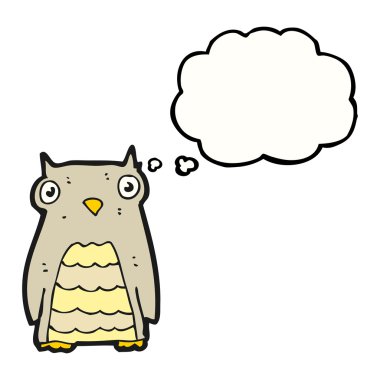 Beyaz arkaplanda baykuş