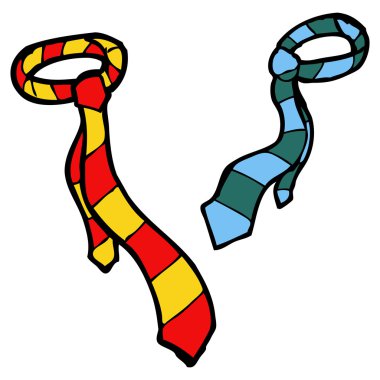 Beyaz bir arka planda kravat