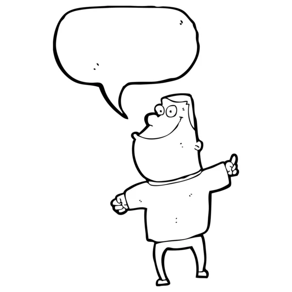 Hombre gordo hablando — Vector de stock