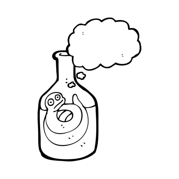 Schlange in der Flasche — Stockvektor