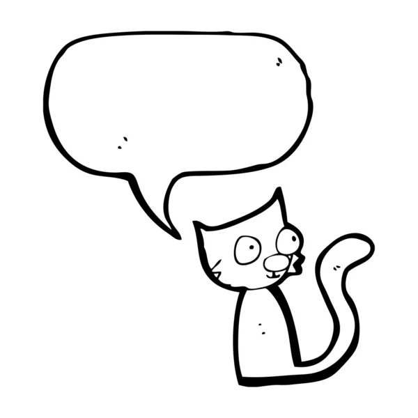 Gato con burbuja del habla — Vector de stock