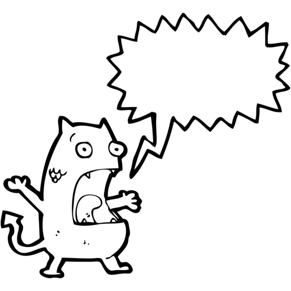 Gritando gato irritado — Vetor de Stock
