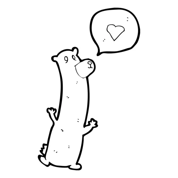 Polar bear in liefde — Stockvector