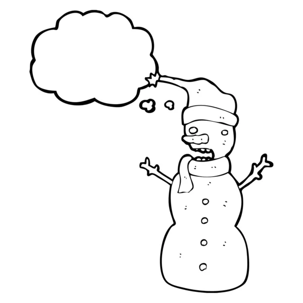 Talande snögubbe — Stock vektor