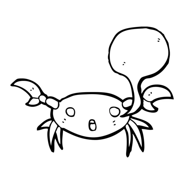 Frightened crab — Stock Vector