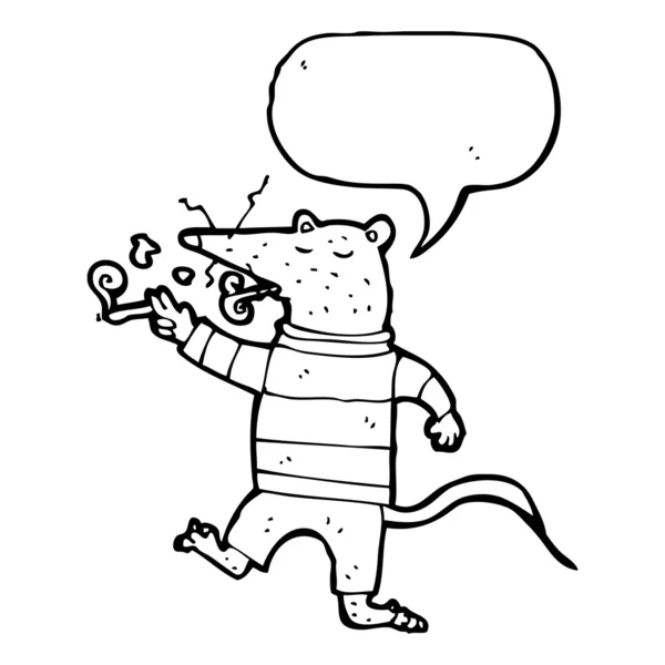 Rat fumeur — Image vectorielle