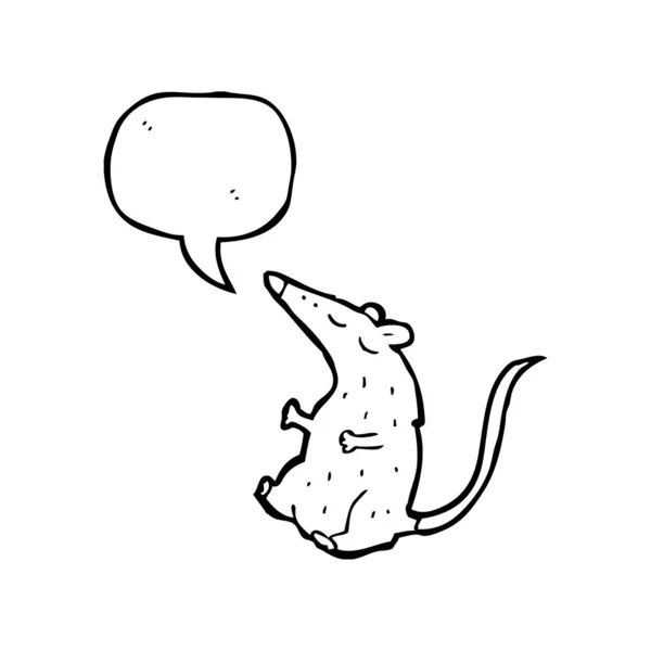 Souris avec bulle de parole — Image vectorielle