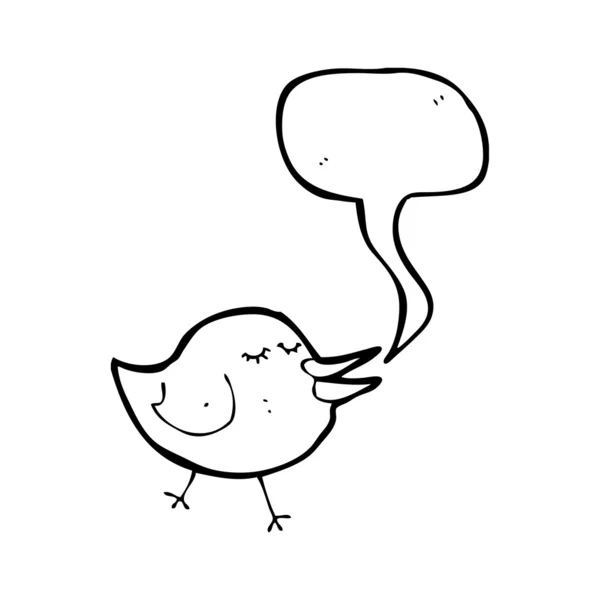 Cantando Pássaro — Vetor de Stock