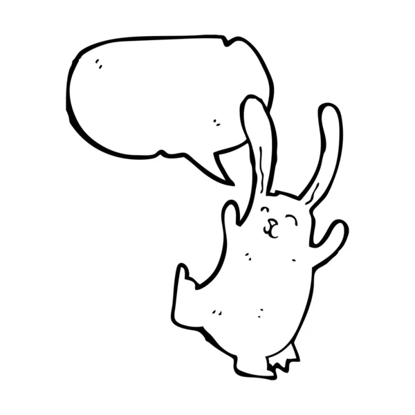 Kaninchen mit Sprechblase — Stockvektor