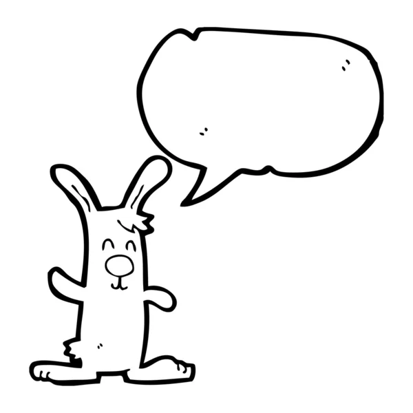 Kanin med tankebubbla — Stock vektor
