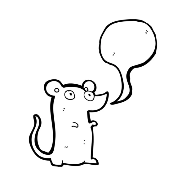 Mouse with thought bubble — Stock Vector