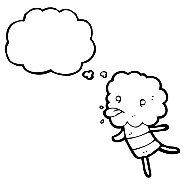 Cute cloud head creature — Stock Vector