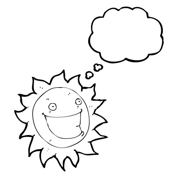 笑嘻嘻的太阳 — 图库矢量图片