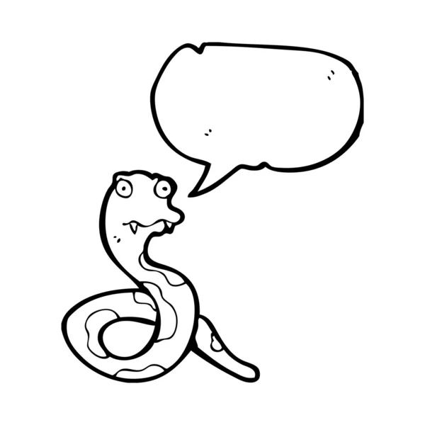 Serpent avec bulle de parole — Image vectorielle