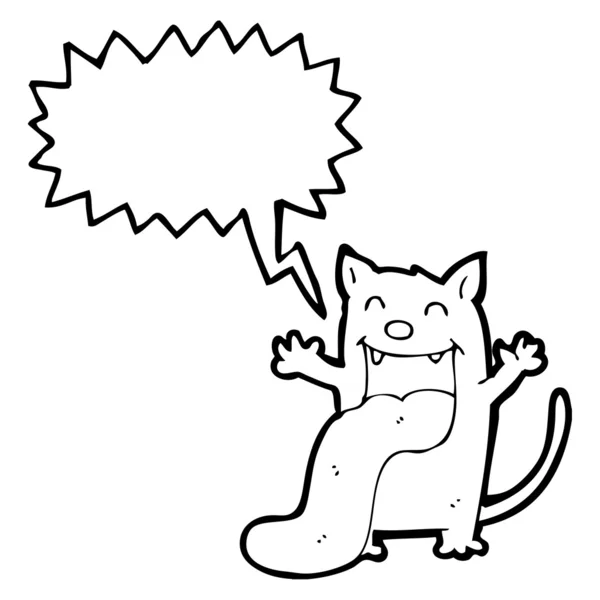 Katt som sticker ut tungan — Stock vektor