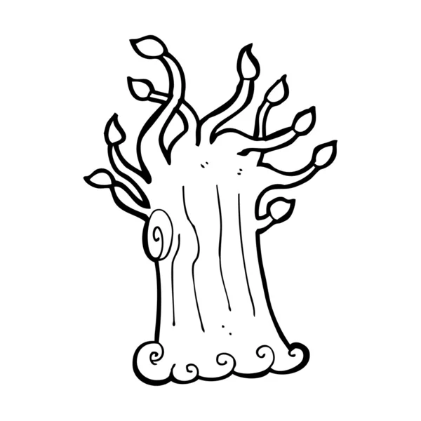 Dessin animé arbre — Image vectorielle