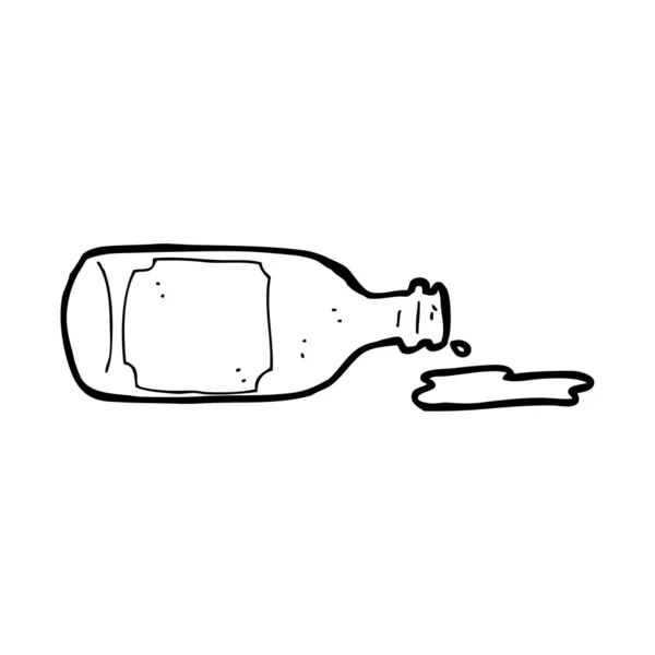 Bottiglia di vino vuota — Vettoriale Stock