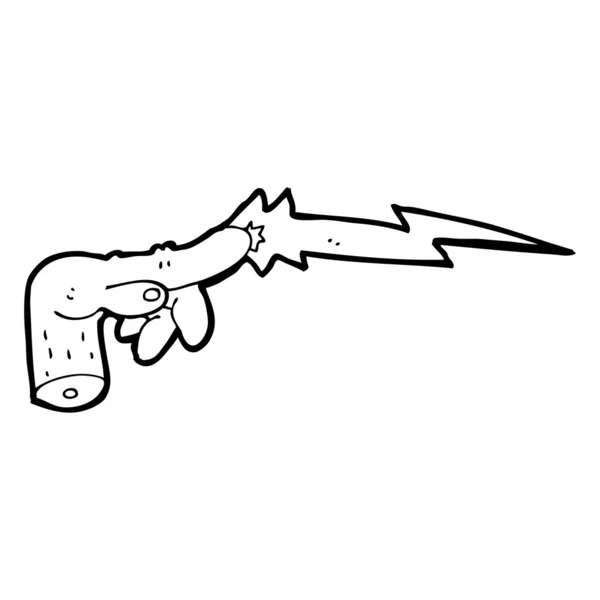 Hand skytte lightning — Stock vektor