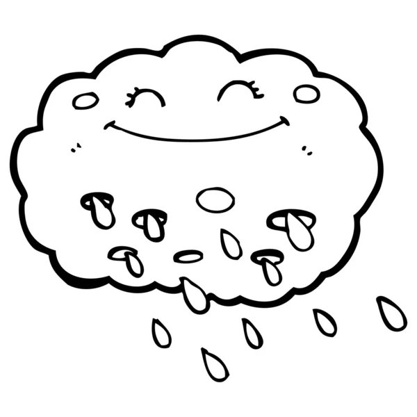 Happy rain cloud — Stock Vector