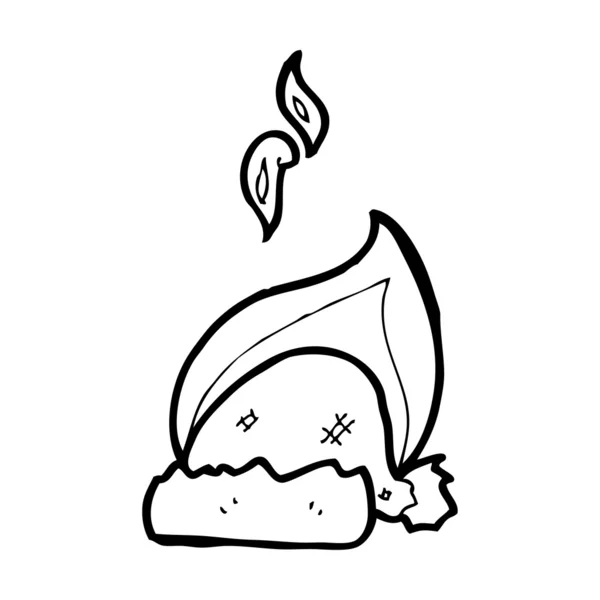 Hořící klobouk santa — Stockový vektor