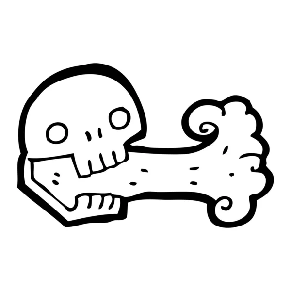 Totenkopf im Cartoon-Stil — Stockvektor
