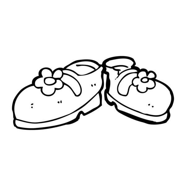 Tecknad flicka skor — Stockový vektor