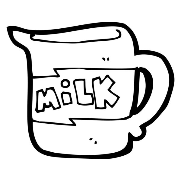 Jarra de leche de dibujos animados — Vector de stock