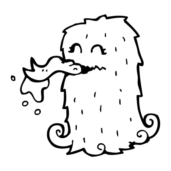Hairy monster cartoon — Stock Vector