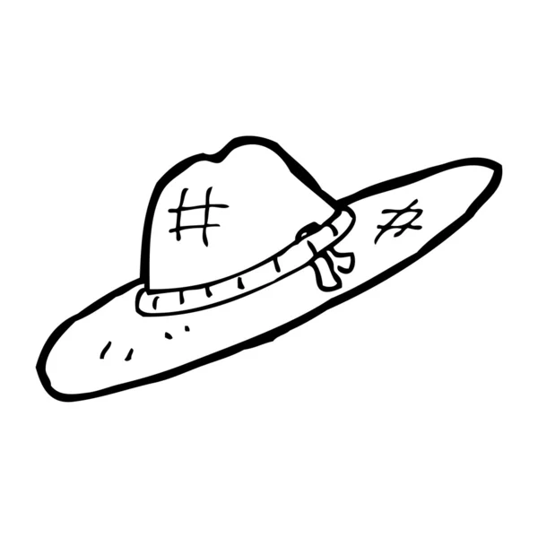 Sombrero de paja de dibujos animados — Archivo Imágenes Vectoriales