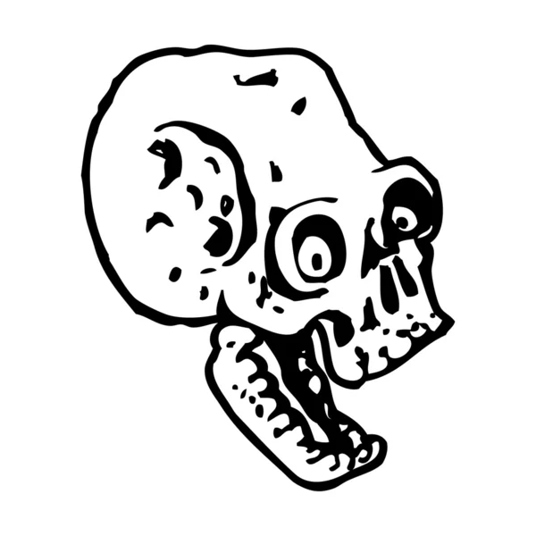 Calavera espeluznante de dibujos animados — Archivo Imágenes Vectoriales