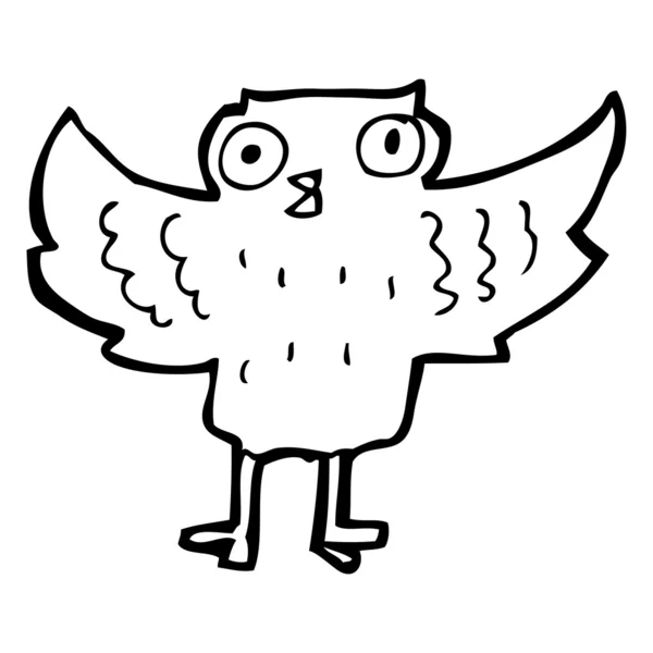 Roztomilý karikatura sova — Stockový vektor