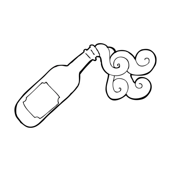 Wine bottle pouring — Stock Vector
