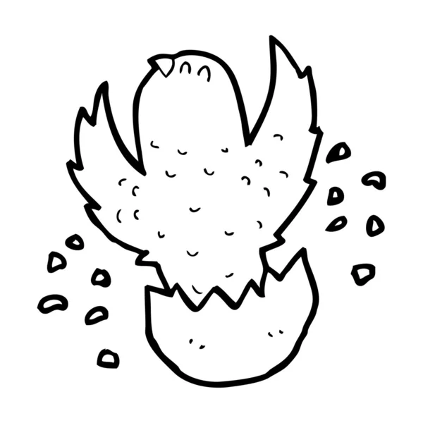 鸟孵化的蛋卡通 — 图库矢量图片