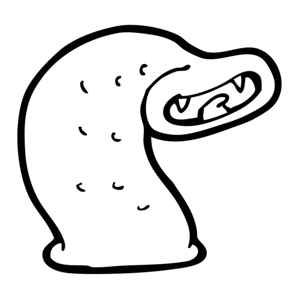 Gross monster leech cartoon — Stock Vector