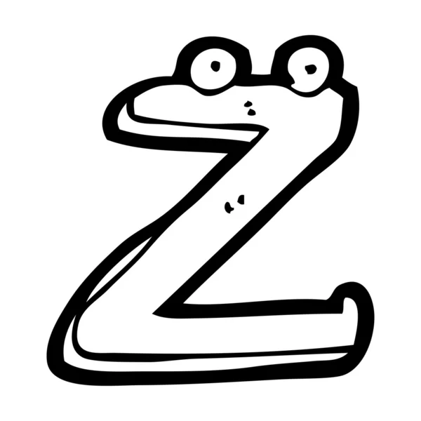 Cartoon alfabet z — Stockvector