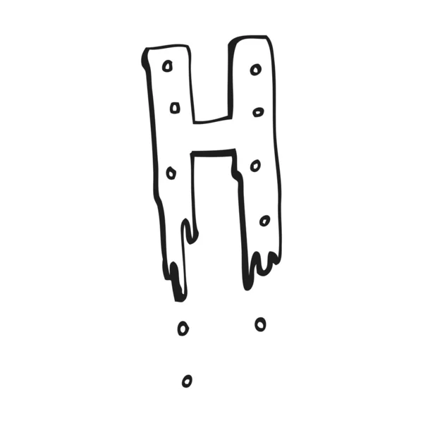 Cartoonbuchstabe h — Stockvektor