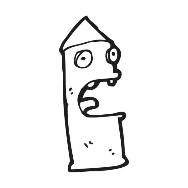 Cartoon rocket character — Stock Vector