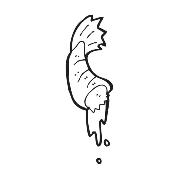 Dessin animé crevettes queue — Image vectorielle
