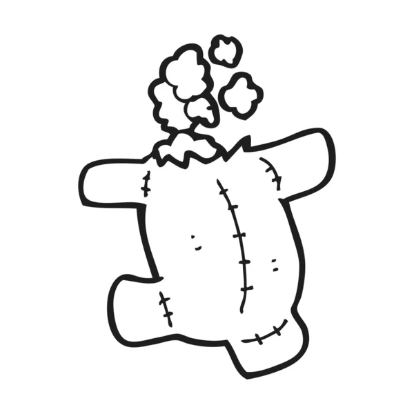 Cartoon teddy bear with missing head — Stock Vector