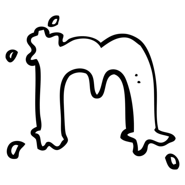 Γελοιογραφία γράμμα m — Διανυσματικό Αρχείο
