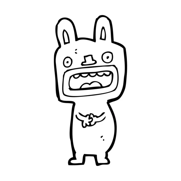 Divertido conejo de dibujos animados — Vector de stock