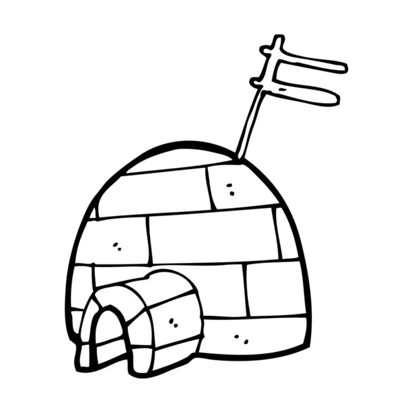 Cartoni animati igloo — Vettoriale Stock