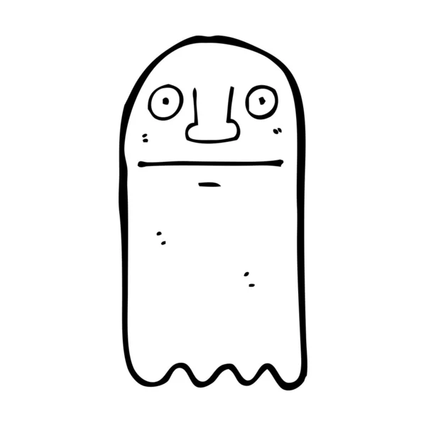 Dibujos animados fantasma sensible — Vector de stock