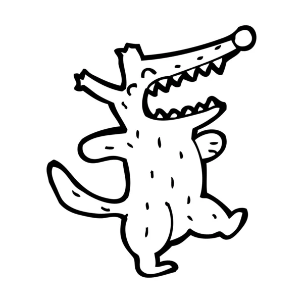 Kreslený taneční Vlk — Stockový vektor