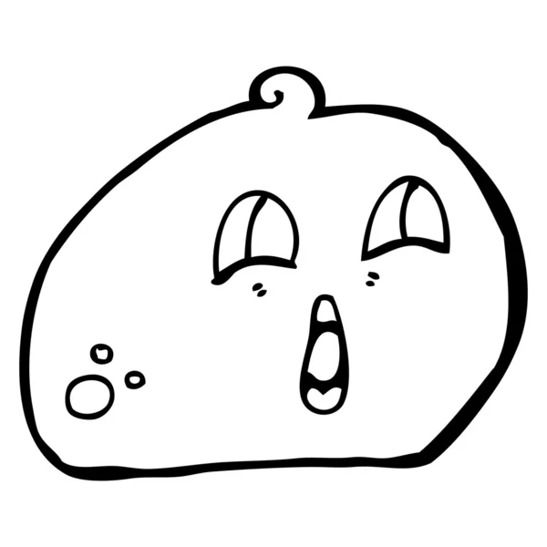 Personaje de dumpling de dibujos animados — Vector de stock