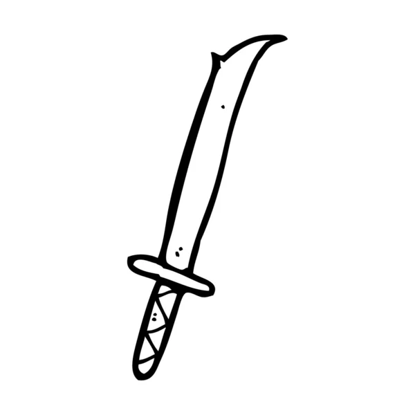Dessin animé ninja épée — Image vectorielle