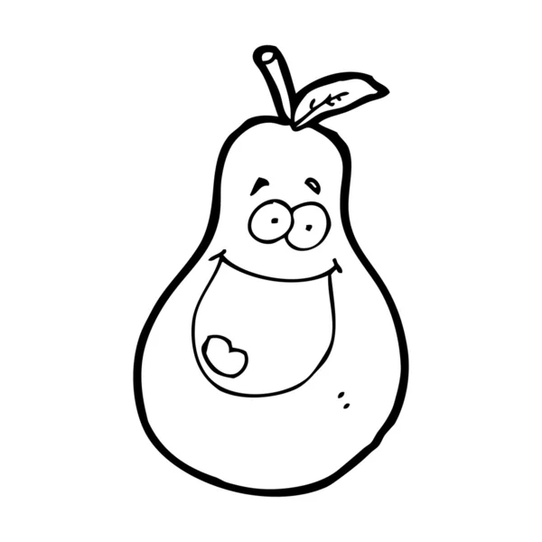 Happy pear — Stock Vector